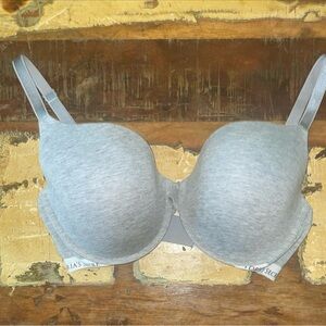 Victoria’s Secret T Shirt Lightly Lined Underwire Demi Gray Bra 34DDD